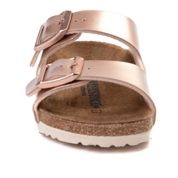 New Birkenstock Metallic Copper/Rose Gold Arizona Big Kids Sandals sz 34 EU/3.5Y - Picture 2 of 12